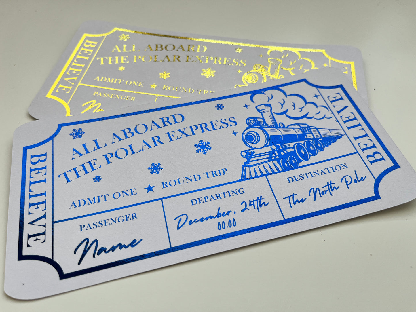 Foiled Scratch off Ticket - Polar Express