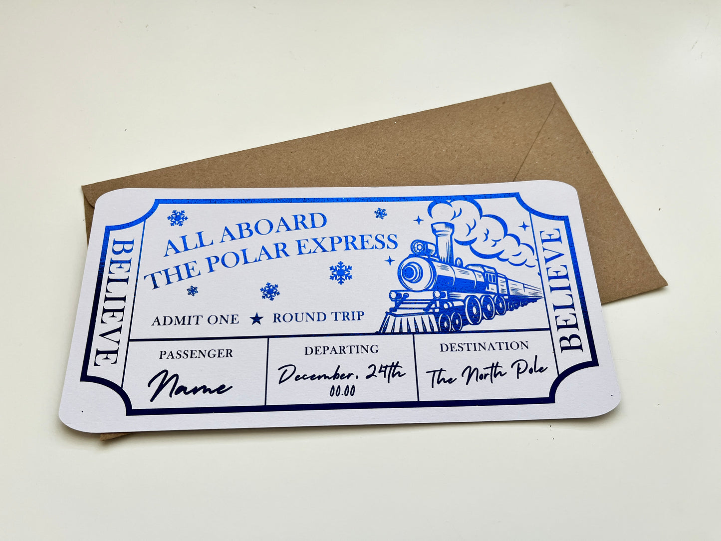 Foiled Scratch off Ticket - Polar Express